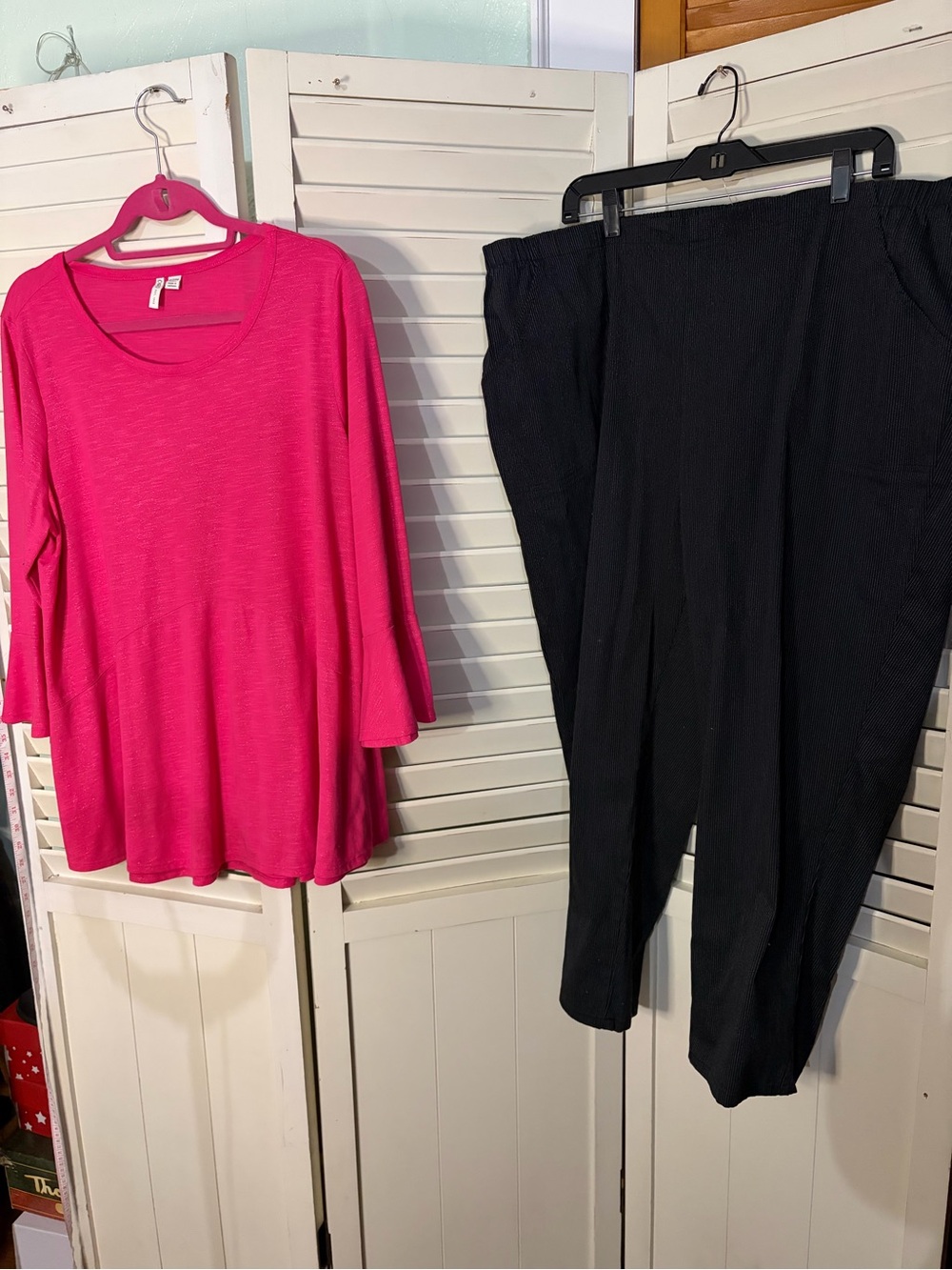 Two piece outfit including Just My Size pants and a Cato top
